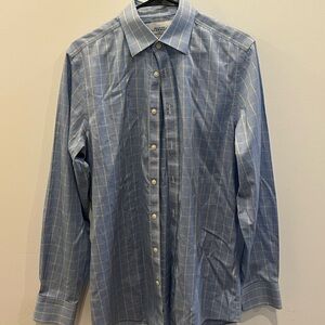 Charles Tyrwhitt Light Blue and yellow Plaid Dress Shirt